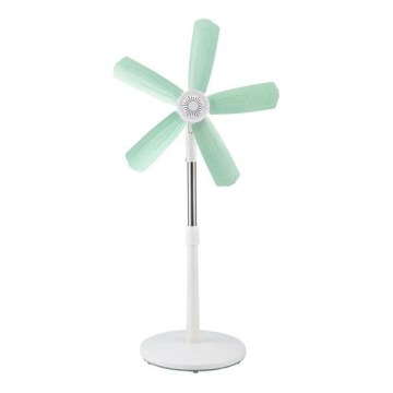 Stojanový ventilátor 15W/230V 100 cm bílá/zelená