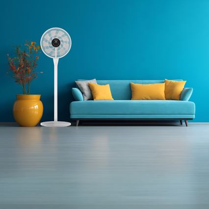 Stojanový ventilátor 25W/230V pr. 40 cm bílá + dálkové ovládání