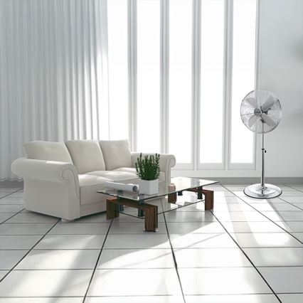 Stojanový ventilátor 50W/230V pr. 40 cm nerez