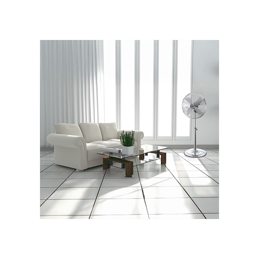 Stojanový ventilátor 50W/230V pr. 40 cm nerez