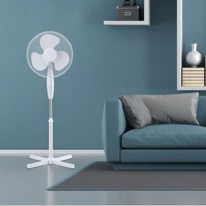 Stojanový ventilátor pr. 41 cm 40W/230V bílá