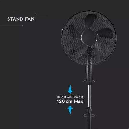 Stojanový ventilátor pr. 43 cm 55W/230V černá