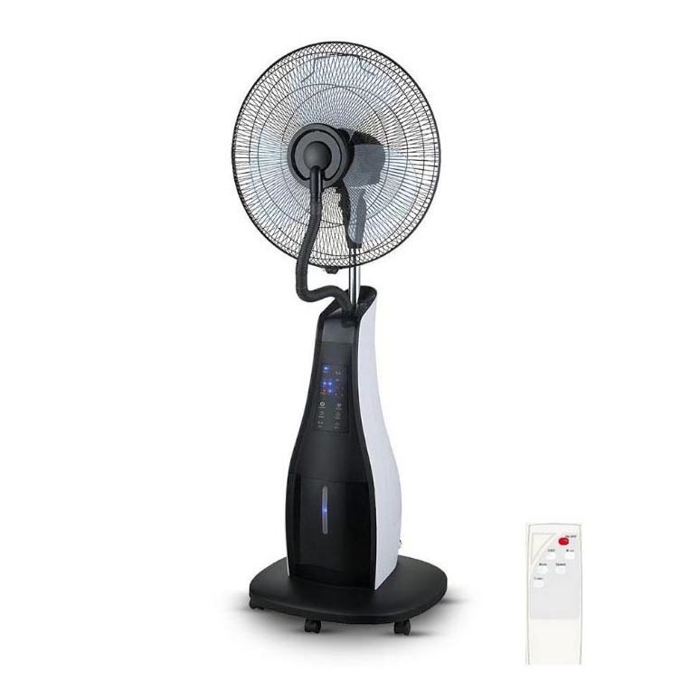 Stojanový ventilátor pr. 43 cm s rozprašovačem vody 80W/230V černá + DO