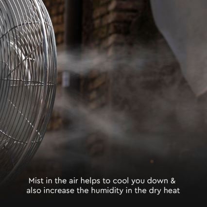 Stojanový ventilátor pr. 43 cm s rozprašovačem vody 80W/230V černá + DO