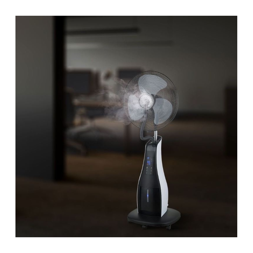 Stojanový ventilátor pr. 43 cm s rozprašovačem vody 80W/230V černá + DO