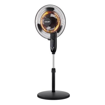 Stojanový ventilátor s ohřívačem 35W/2000W/230V pr. 40 cm černá