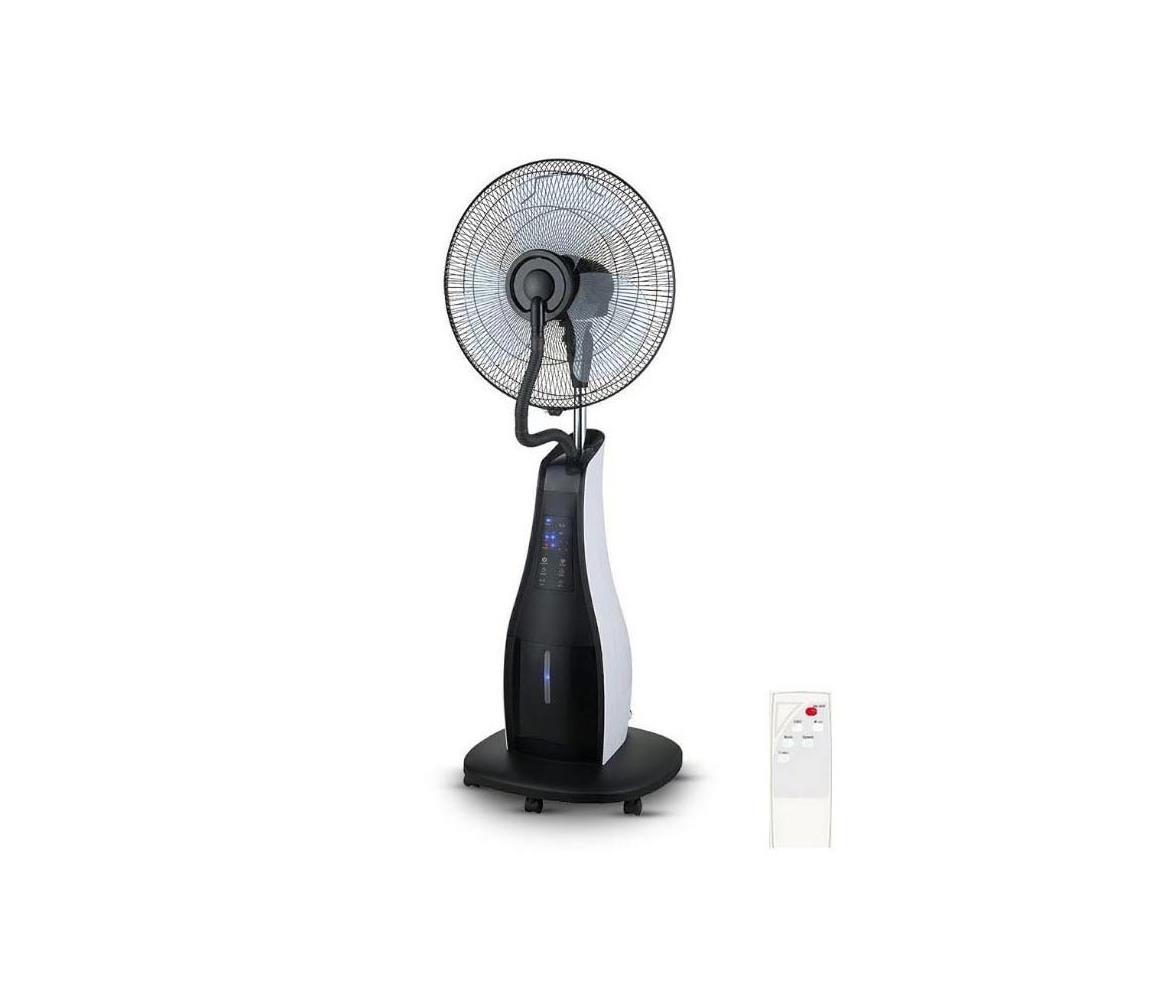 V-Tac Stojanový ventilátor s rozprašovačem vody 80W/230V černá + DO VT0573