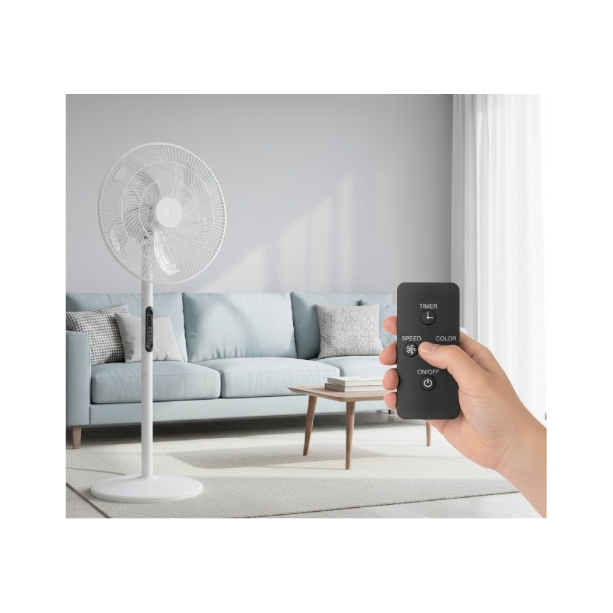 Stojanový ventilátor VIENTO-R 40W/230V bílá + dálkové ovládání