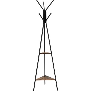 Stojanový věšák LINEA 50x179x50 cm černá/hnědá