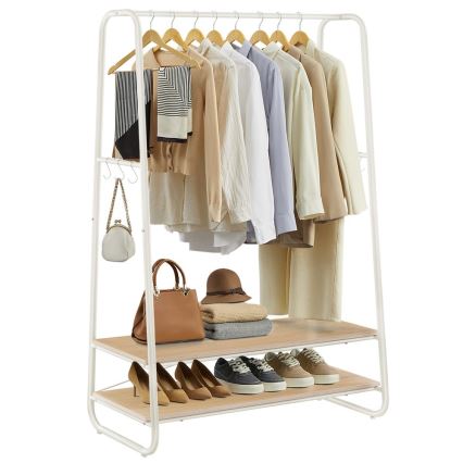 Stojanový věšák LINEA bílá/hnědá