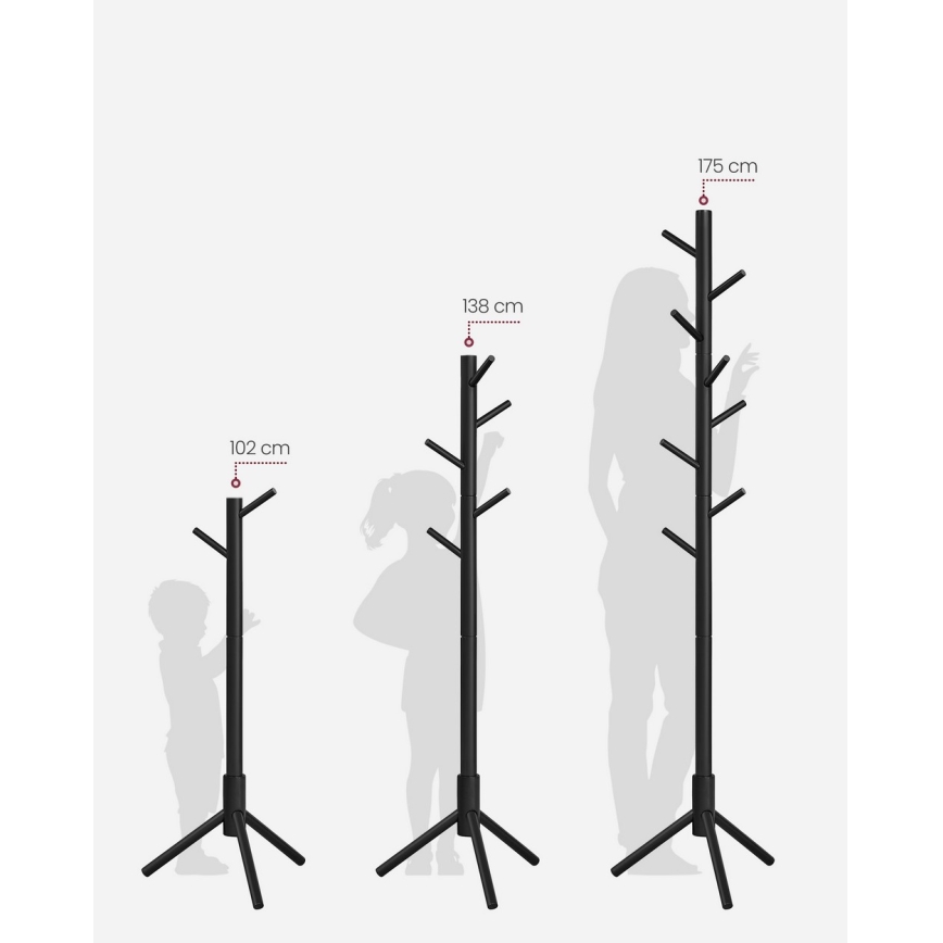 Stojanový věšák LINEA černá