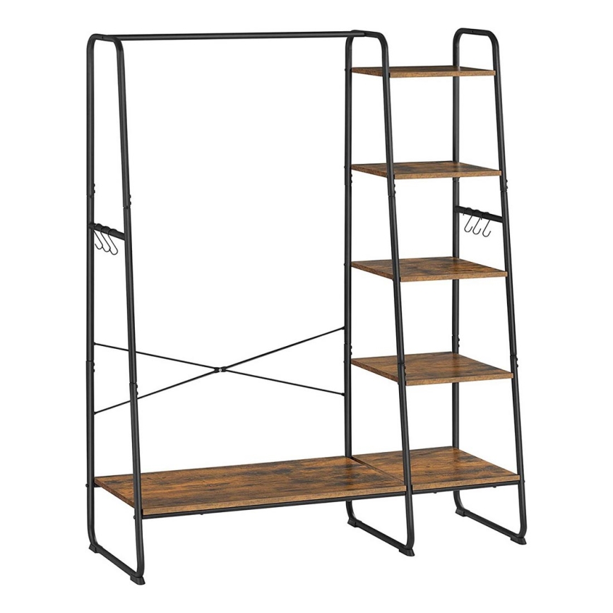 Stojanový věšák LINEA hnědá/černá