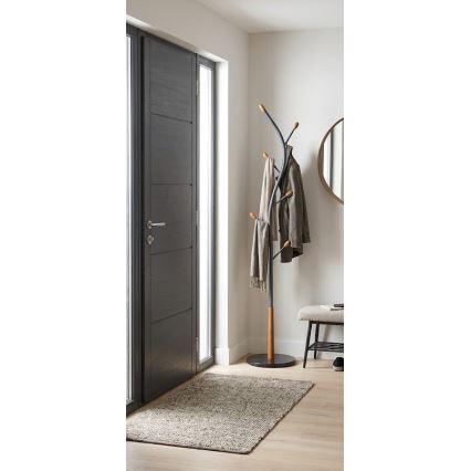 Stojanový věšák STILE 186x38 cm černá