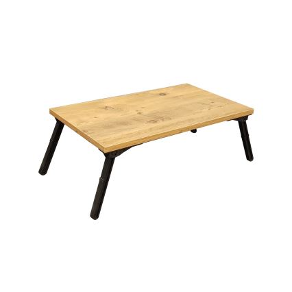 Stolek do postele GUSTO 60x35 cm béžová/černá