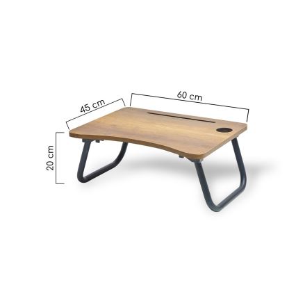 Stolek do postele SEHPA 60x45 cm bříza hnědá/černá