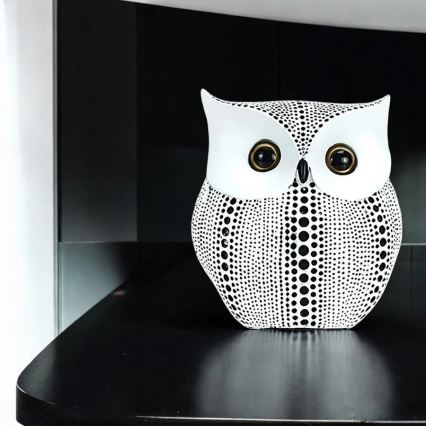 Stolní dekorace 15 cm bílá/černá
