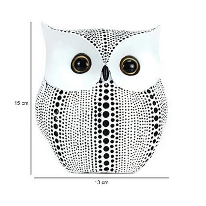 Stolní dekorace 15 cm bílá/černá
