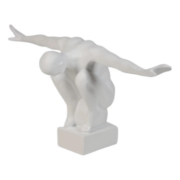 Stolní dekorace 19,5x16x38,5 cm pryskyřice/bílá