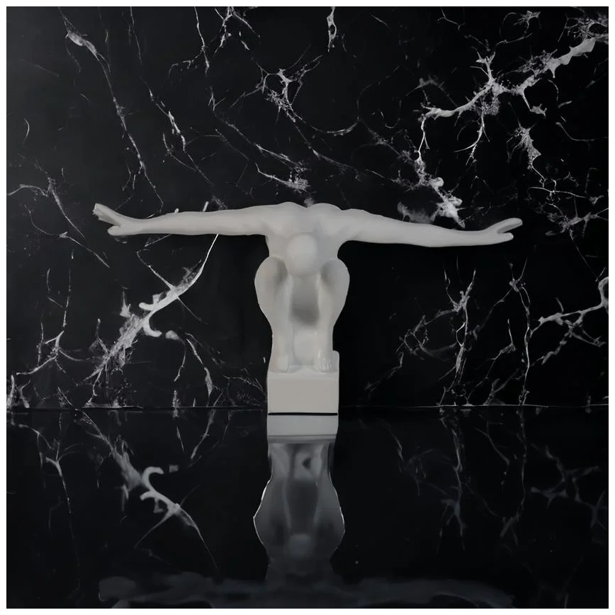 Stolní dekorace 19,5x16x38,5 cm pryskyřice/bílá