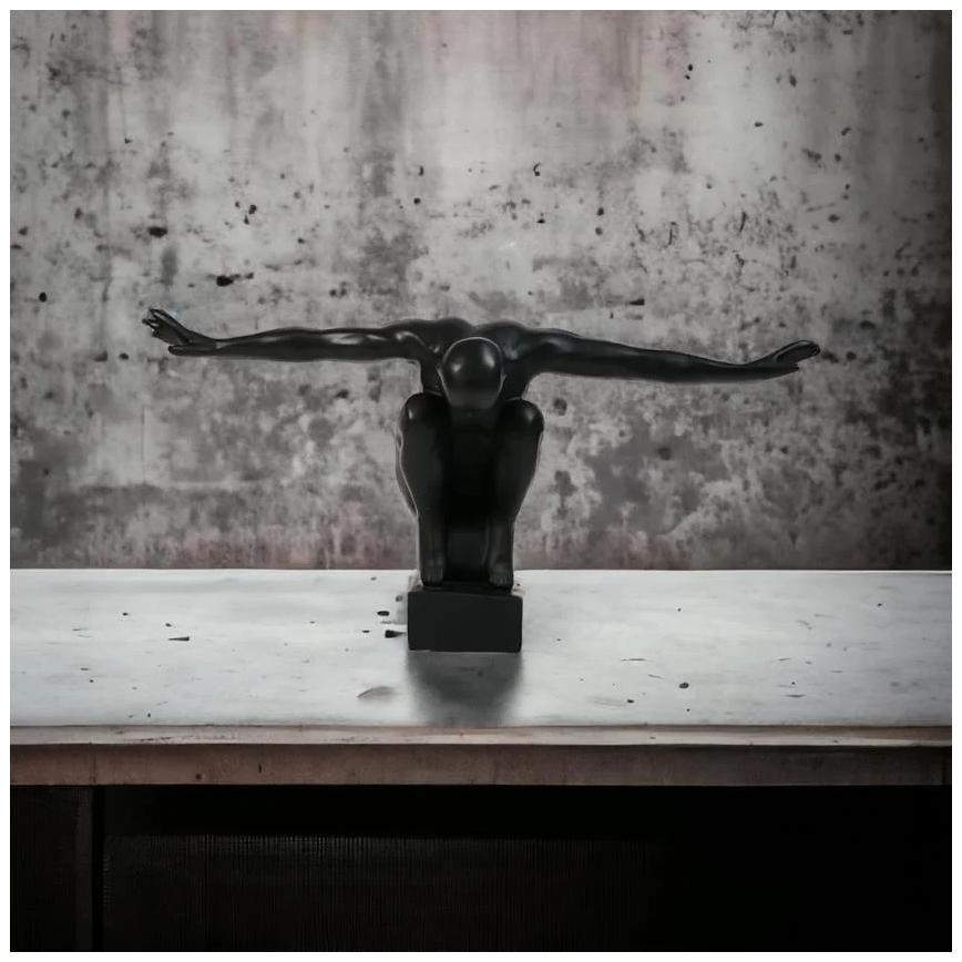 Stolní dekorace 19,5x16x38,5 cm pryskyřice/černá