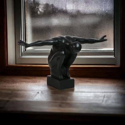 Stolní dekorace 19,5x16x38,5 cm pryskyřice/černá