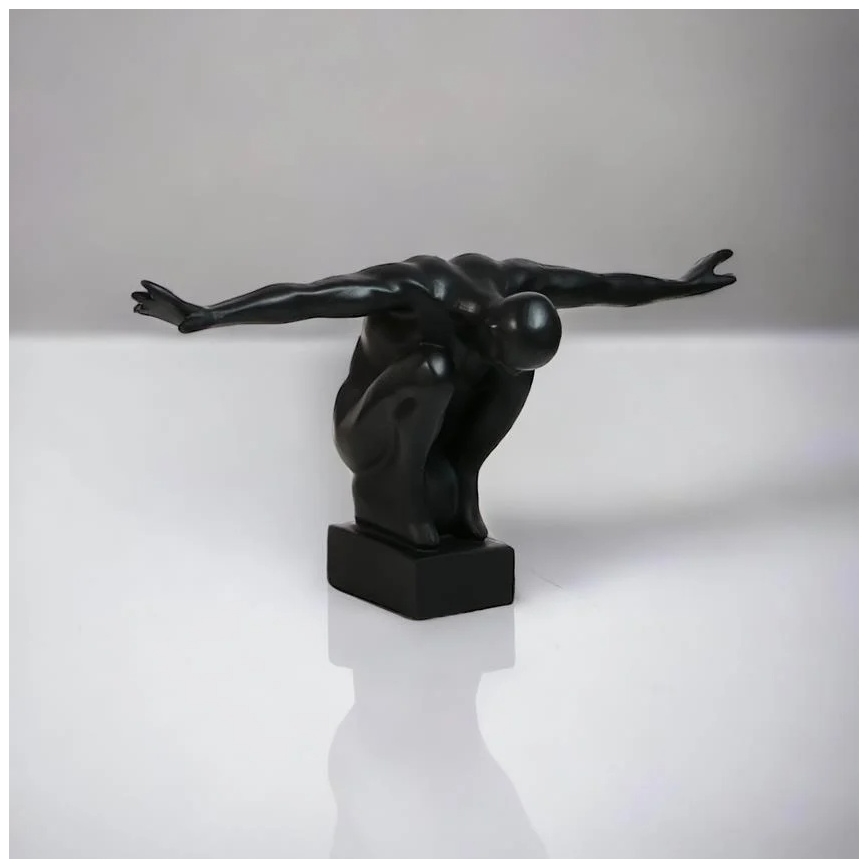 Stolní dekorace 19,5x16x38,5 cm pryskyřice/černá