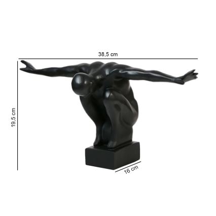 Stolní dekorace 19,5x16x38,5 cm pryskyřice/černá