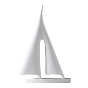 Stolní dekorace 21 cm pryskyřice/bílá