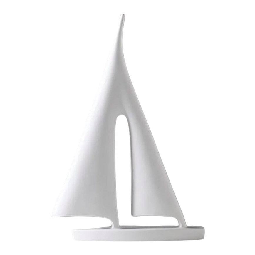 Stolní dekorace 28 cm pryskyřice/bílá