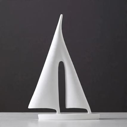 Stolní dekorace 28 cm pryskyřice/bílá