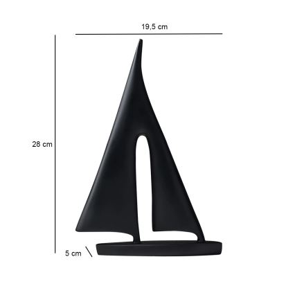 Stolní dekorace 28 cm pryskyřice/černá