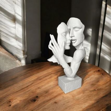 Stolní dekorace 29x9x17 cm pryskyřice/bílá