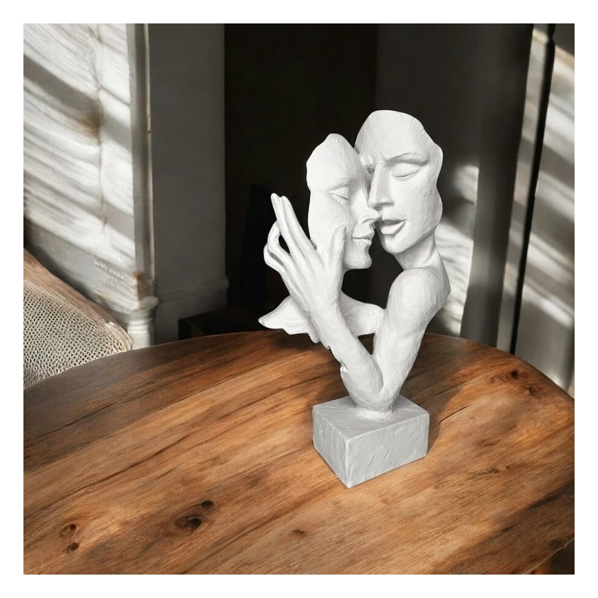Stolní dekorace 29x9x17 cm pryskyřice/bílá