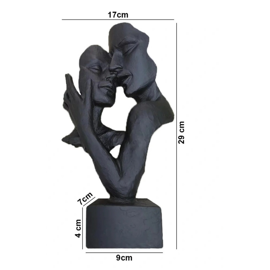 Stolní dekorace 29x9x17 cm pryskyřice/černá