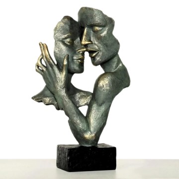 Stolní dekorace 31,5x9,5x19 cm pryskyřice/patina