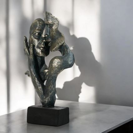 Stolní dekorace 31,5x9,5x19 cm pryskyřice/patina