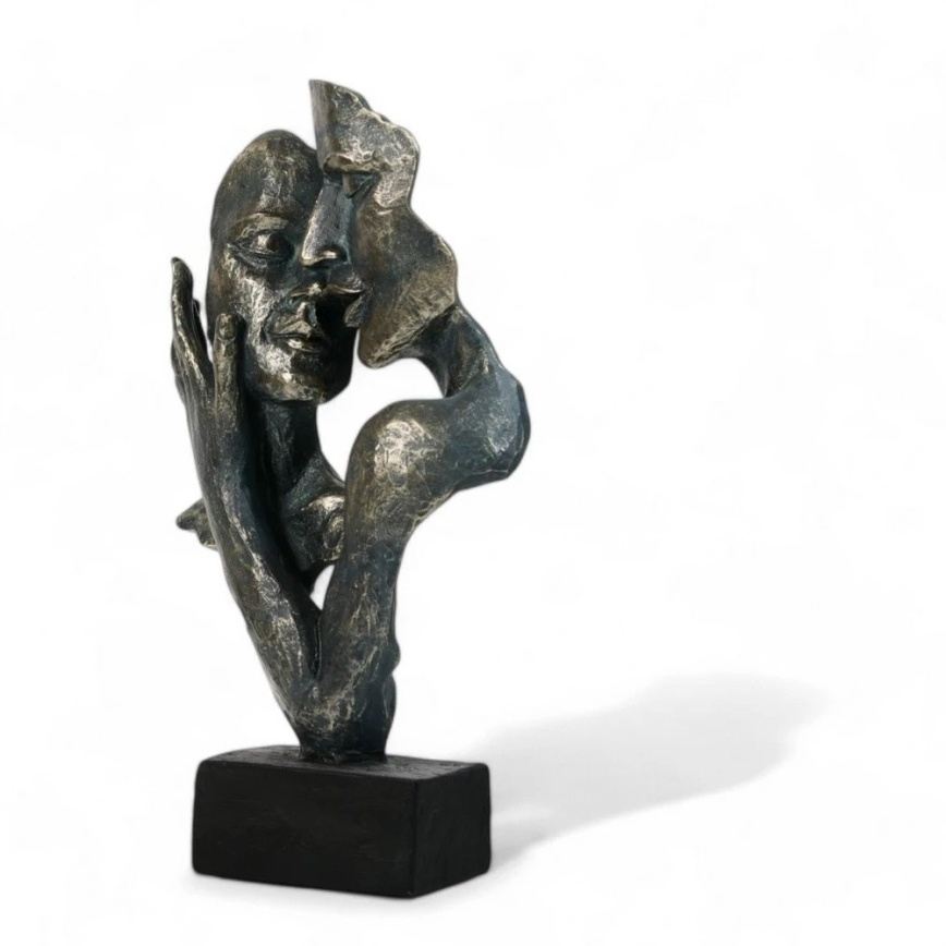 Stolní dekorace 31,5x9,5x19 cm pryskyřice/patina