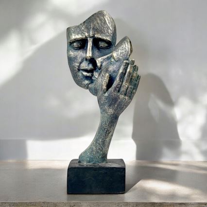 Stolní dekorace 35x22x13 cm pryskyřice/patina