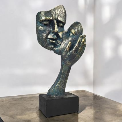 Stolní dekorace 35x22x13 cm pryskyřice/patina