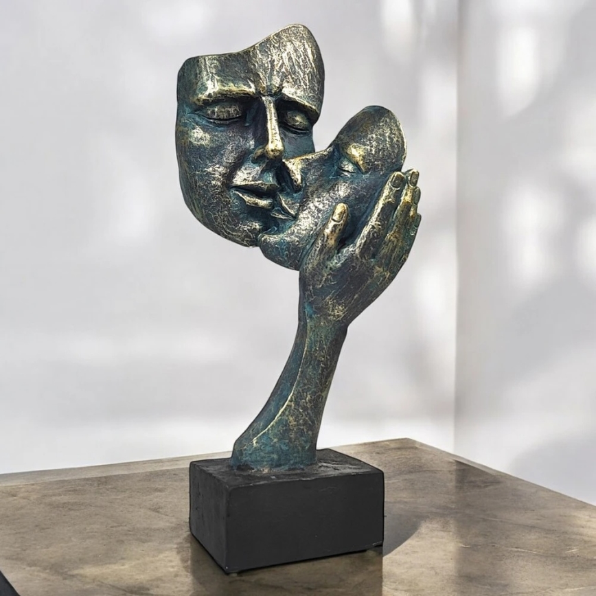 Stolní dekorace 35x22x13 cm pryskyřice/patina