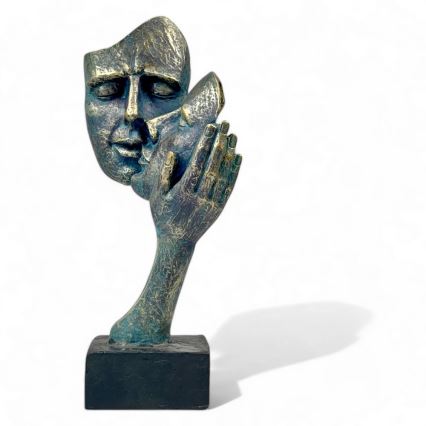 Stolní dekorace 35x22x13 cm pryskyřice/patina