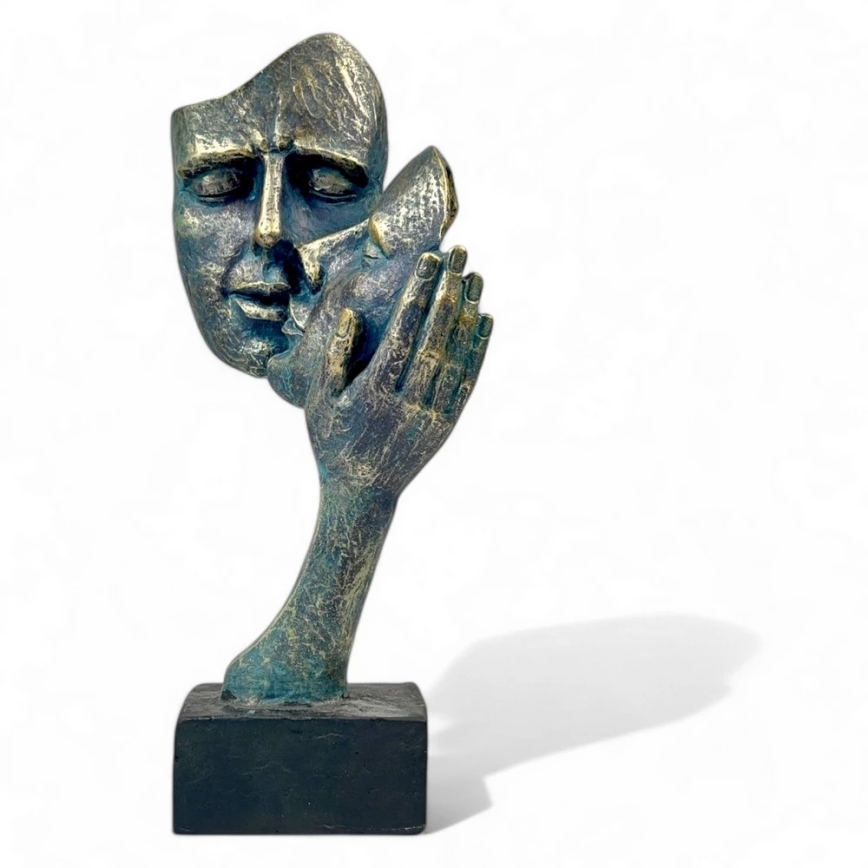 Stolní dekorace 35x22x13 cm pryskyřice/patina