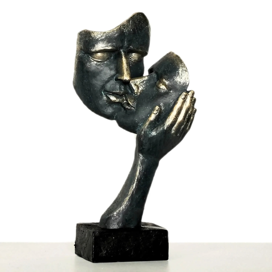 Stolní dekorace 35x22x13 cm pryskyřice/patina