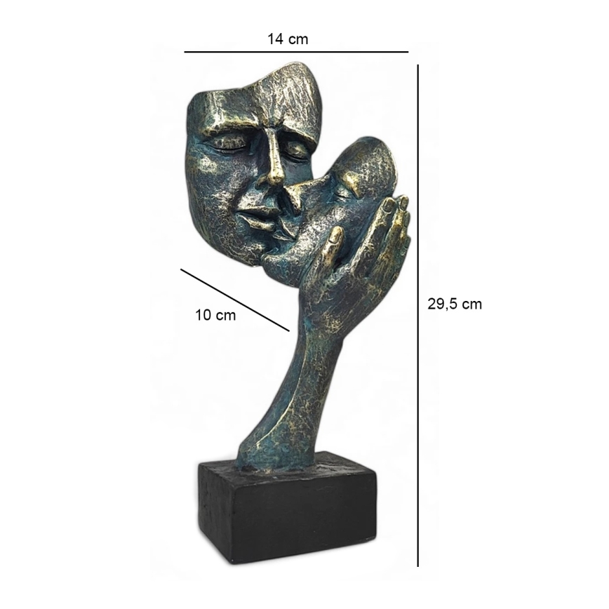Stolní dekorace 35x22x13 cm pryskyřice/patina