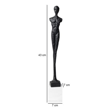 Stolní dekorace 43 cm pryskyřice/černá