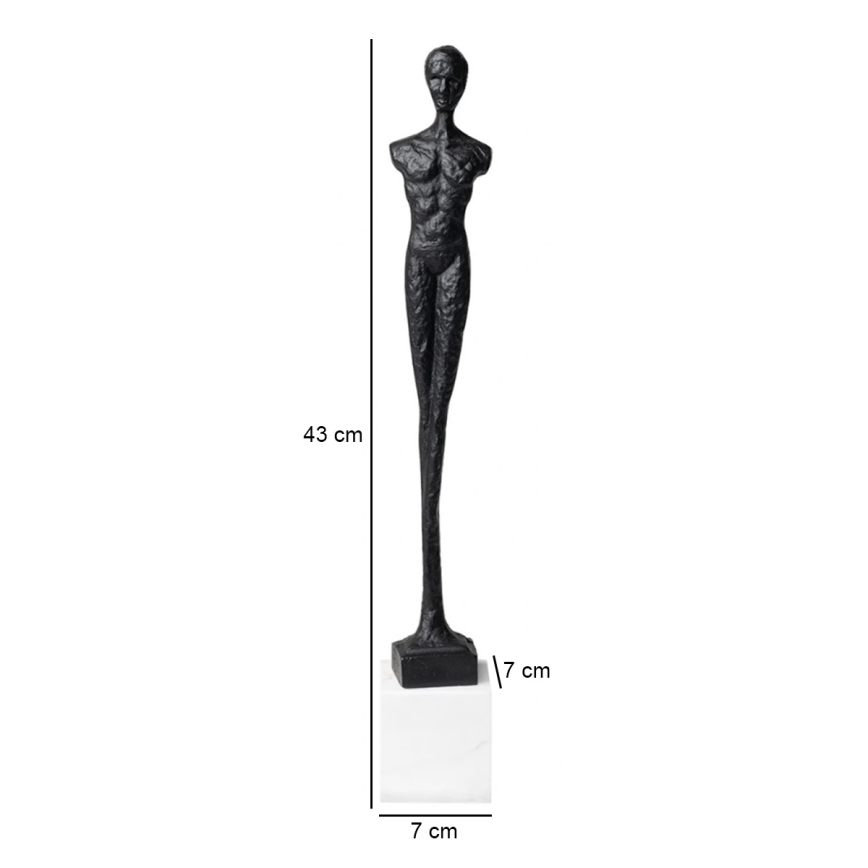 Stolní dekorace 43 cm pryskyřice/černá