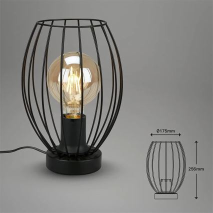Stolní lampa 1xE27/25W/230V černá