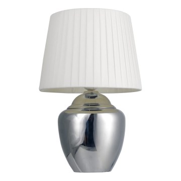 Stolní lampa 1xE27/25W/230V lesklý chrom