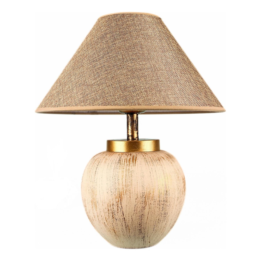 Stolní lampa 1xE27/40W/230V béžová