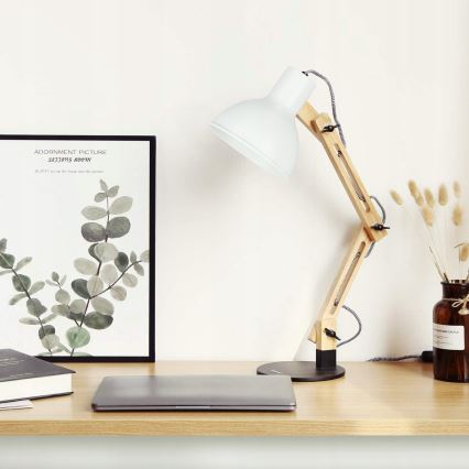 Stolní lampa 1xE27/40W/230V bílá/černá